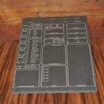 dnd character laser engraved slate placemat