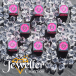 D6 Dice Silver Pink